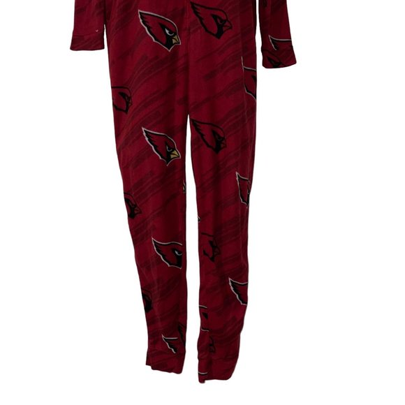 NFL Team Apparel Arizona Cardinals Mens Pajamas M Football Unionsuit Soft Fleece - Picture 5 of 9